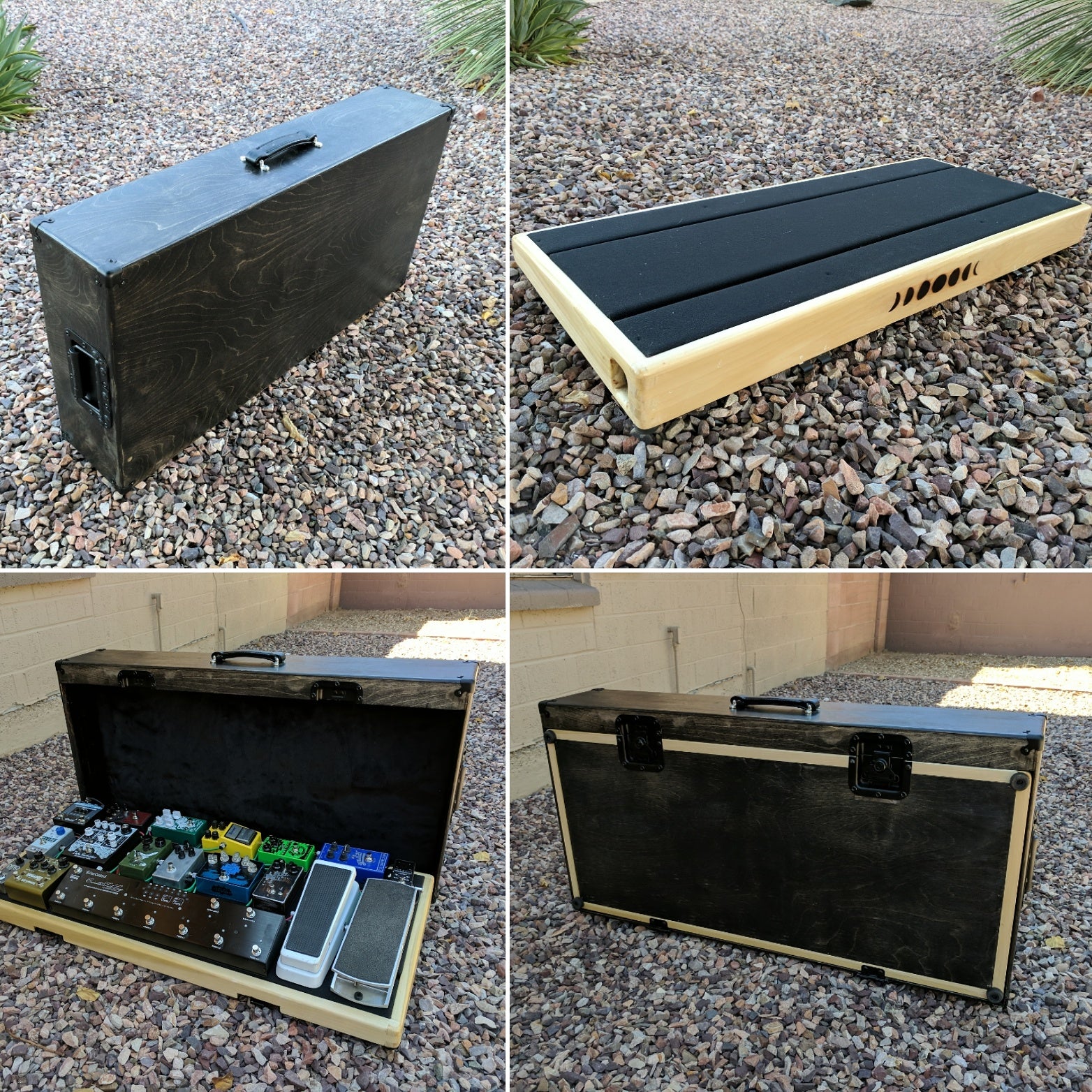 custom guitar pedal board Custom Angled Pedalboard – Moon Custom Cabinetry
